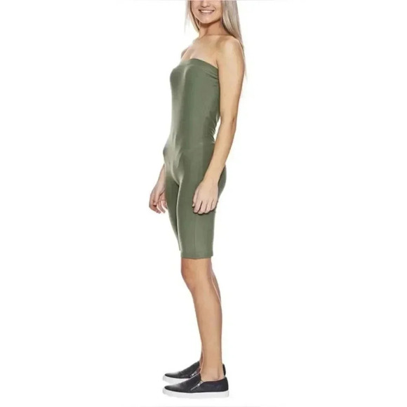 Derek Heart Green Tube Top Romper - Picture 2 of 9